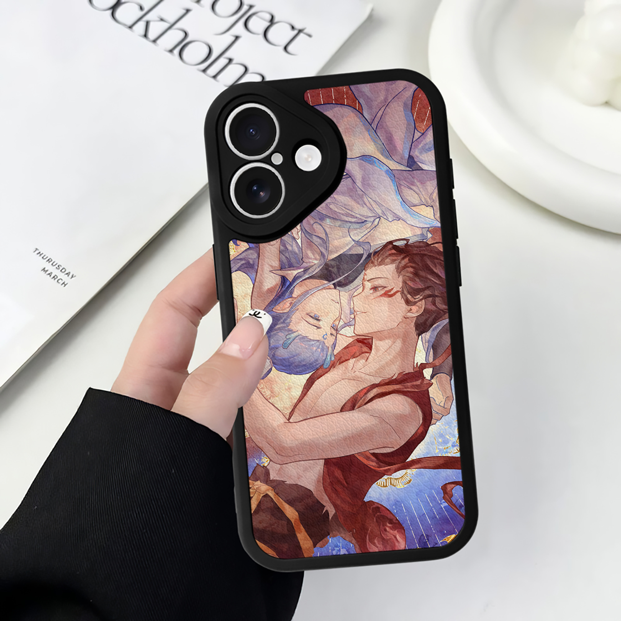 （画像用） Ne Zha 2 ナタ 魔童の大暴れ 【iPhone 16シリーズ対応】シリコンスマホケース（レザー調） 材質：シリコン